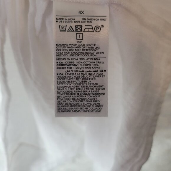 Old Navy Womens Top 4X Plus Camisole Tied Spaghetti Straps Casual WHI3E - Picture 9 of 9